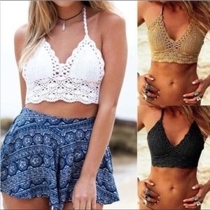 White Crochet Top